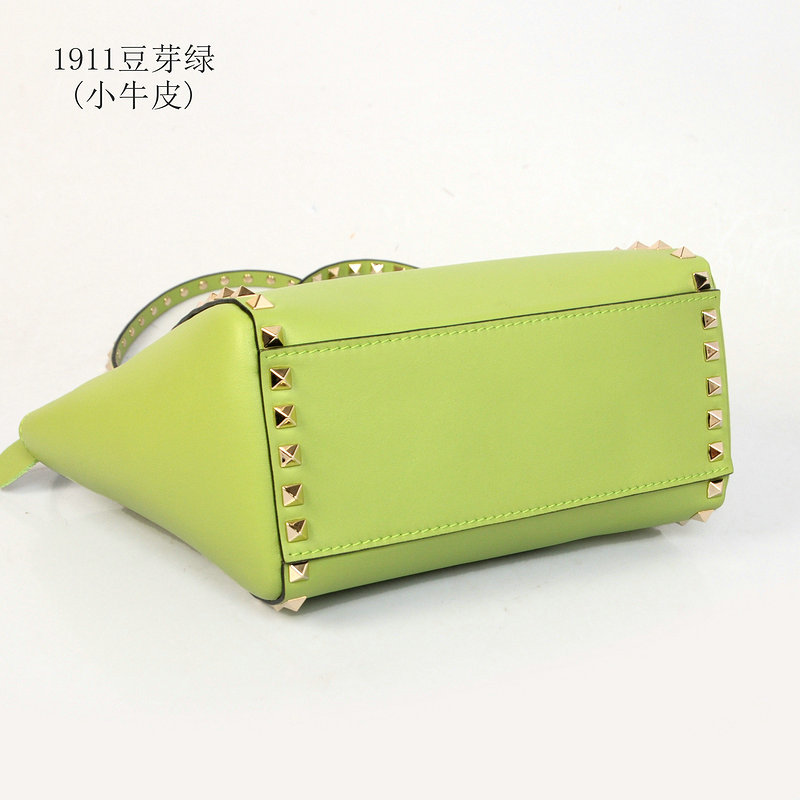 2014 Valentino Garavani rockstud mini double handles 1911 light green - Click Image to Close